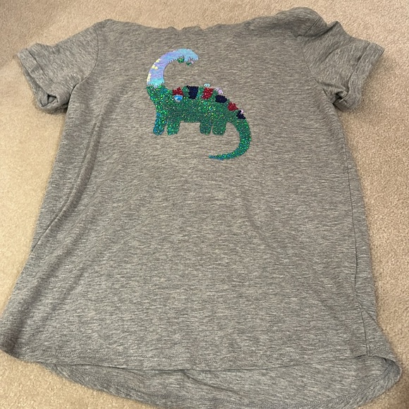 Cat and Jack large reversible sequin sleeve hoodie shirt large excellent cond - Picture 3 of 6